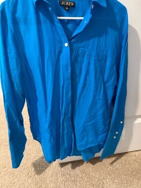 J. Crew Turquoise Button-Up Shirt